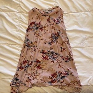 Light purple floral flowy shirt